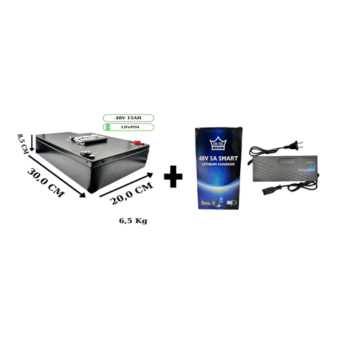 LİTYUM 48V 15 AH AKÜ + ŞARJ CİHAZI E-BİKE(4 ADEET 12-14 AKÜ YERİNE KULLANILABİLİR)